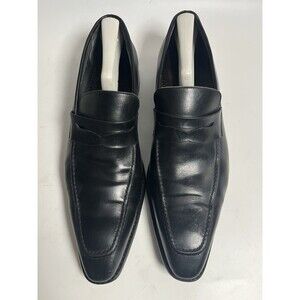 Finsbury Kennex Men’s Black Leather dress loafers Size 9 Goodyear Welted